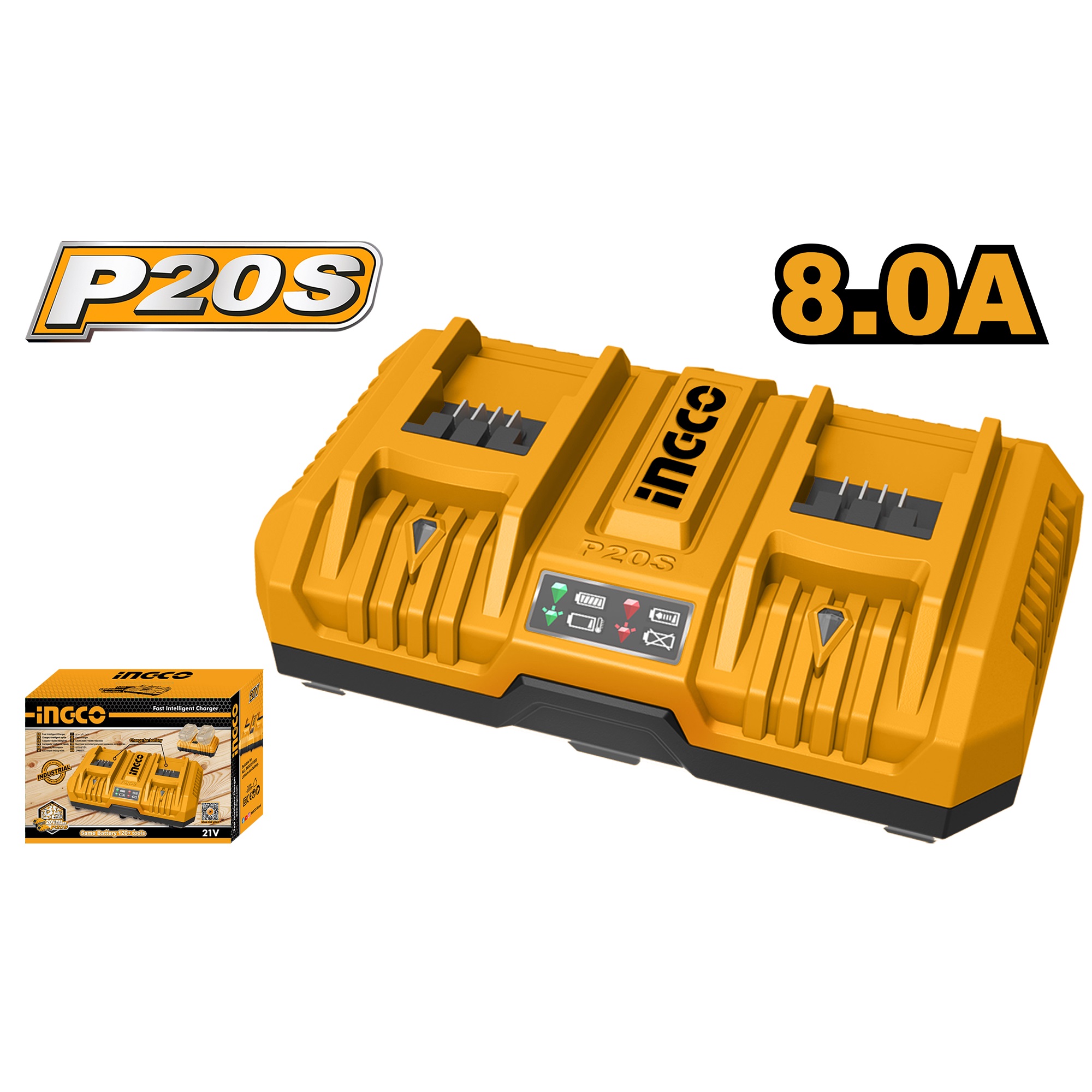 PS20S 2-port Lithium-Ion battery charger - FCLI2082