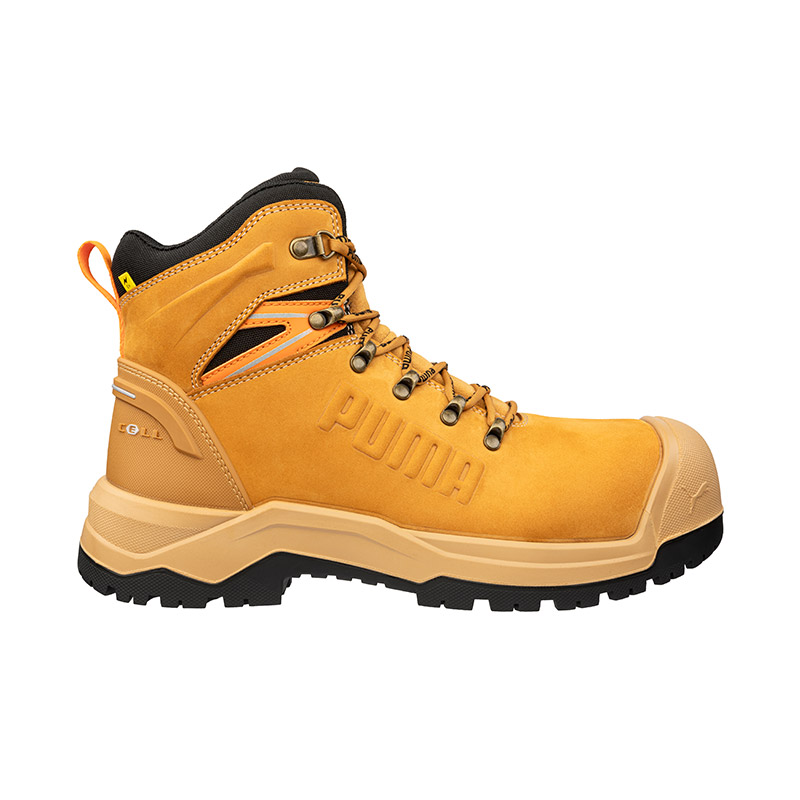 STEEL TOE SAFETY BOOT HONEY NUBUCK ALPHA VOLTZ