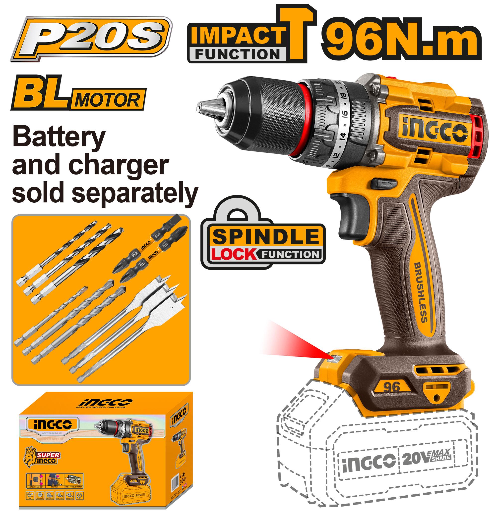 96Nm Brushless cordless impact drill - CIDLI209681