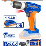 35Nm Lithium-Ion Cordless Impact Drill with 20V 1.5Ah Battery & Charger - WCDP521