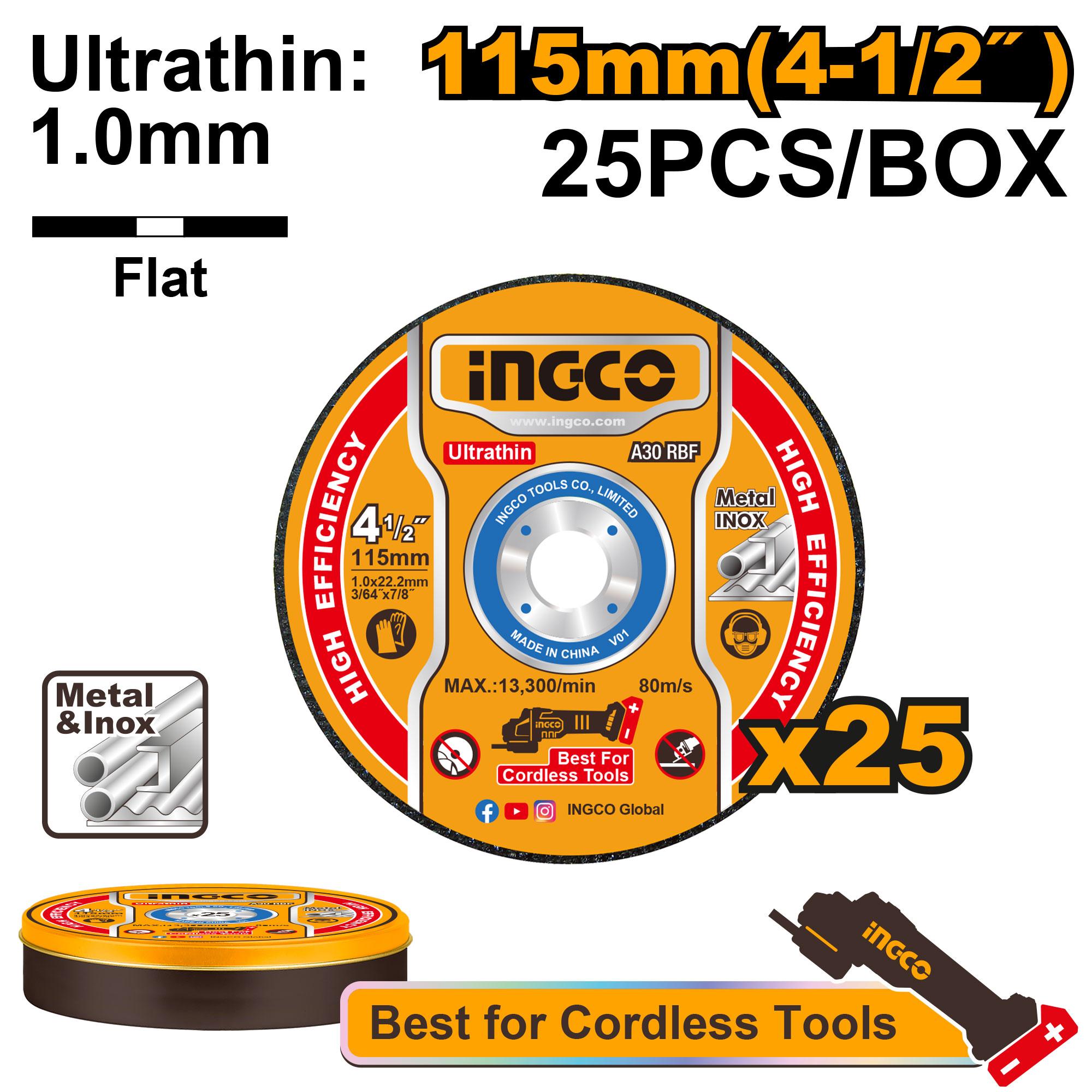 25PCs Ultra-Thin Metal Cutting Disc Set 115mm x 1.0mm – MCD11011525
