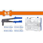 9.5″ Hand Riveter & 100 Pieces Rivets Kit - WHR1909