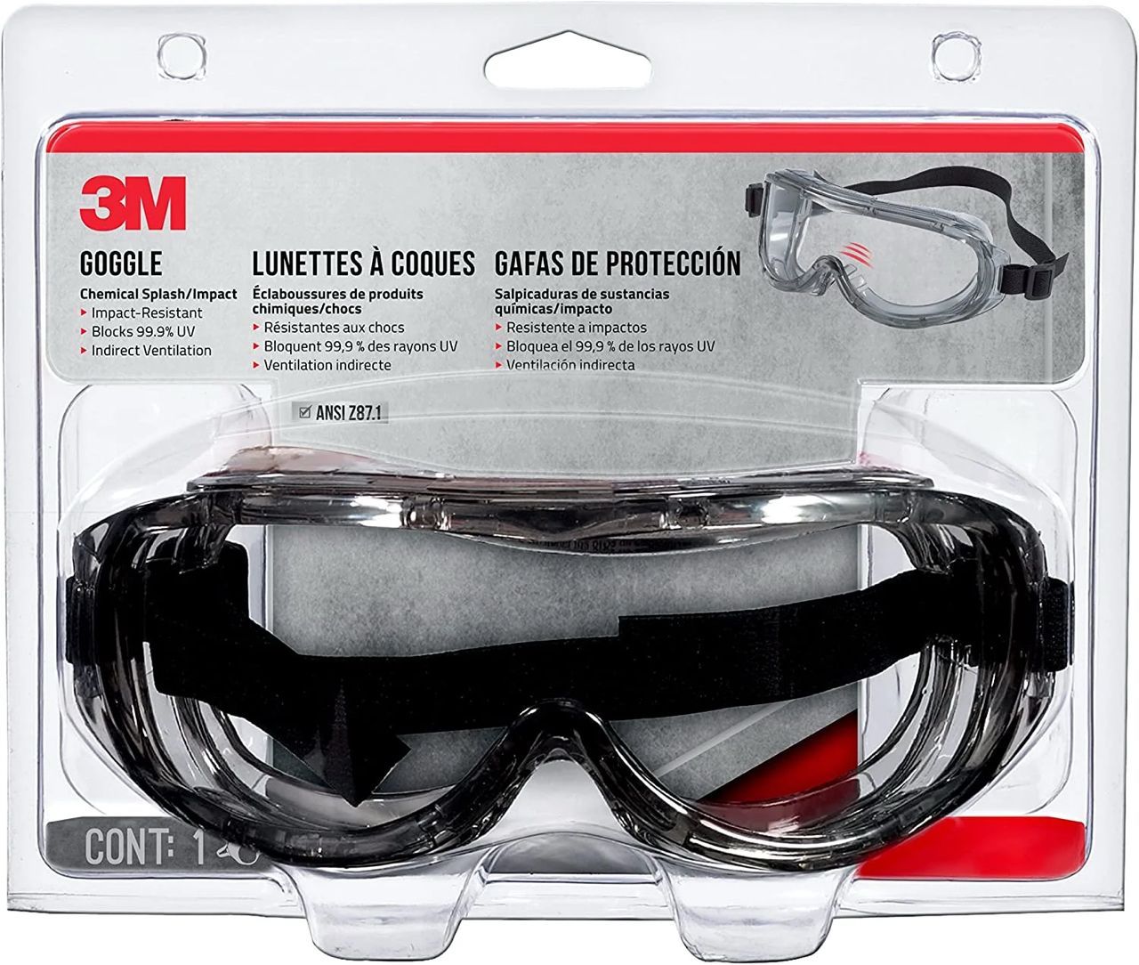 Chemical Resistant Safety Goggles