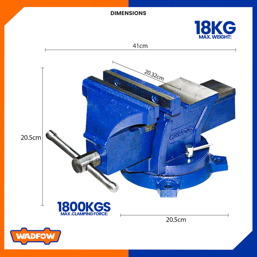 8 Inch Bench Vice (200mm) - WBV1A08