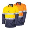 Lightweight Vented L/S Hi-Vis Drill Shirt With 3M Tape