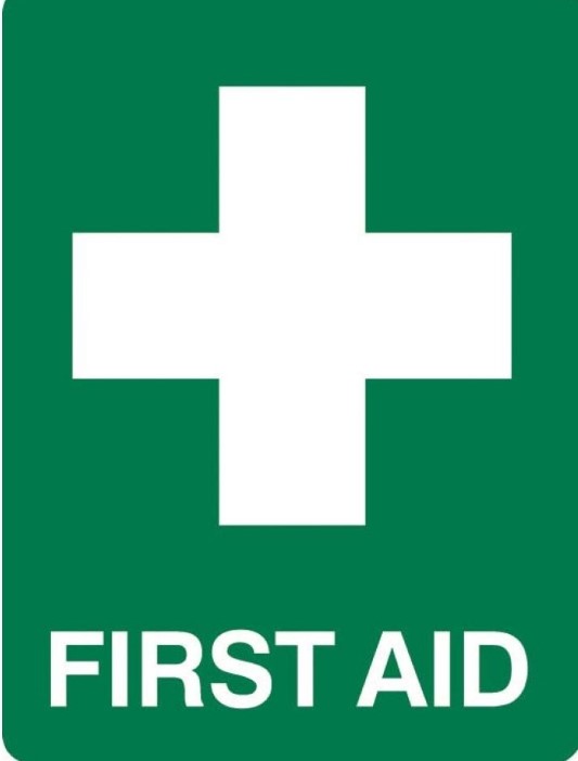 First Aid sign - HSE Market Ghana