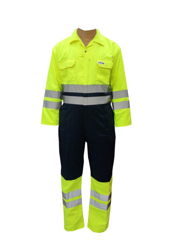 Coverall/Overall/Lemon-Green and Blue-Black