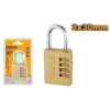 116g 3 Digit brass combination padlock - DBCK0303