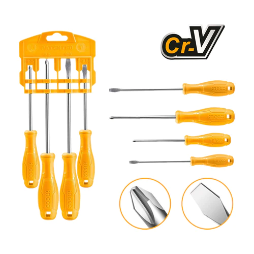 Ingco 4 Pieces Screwdriver Set - HKSD0458