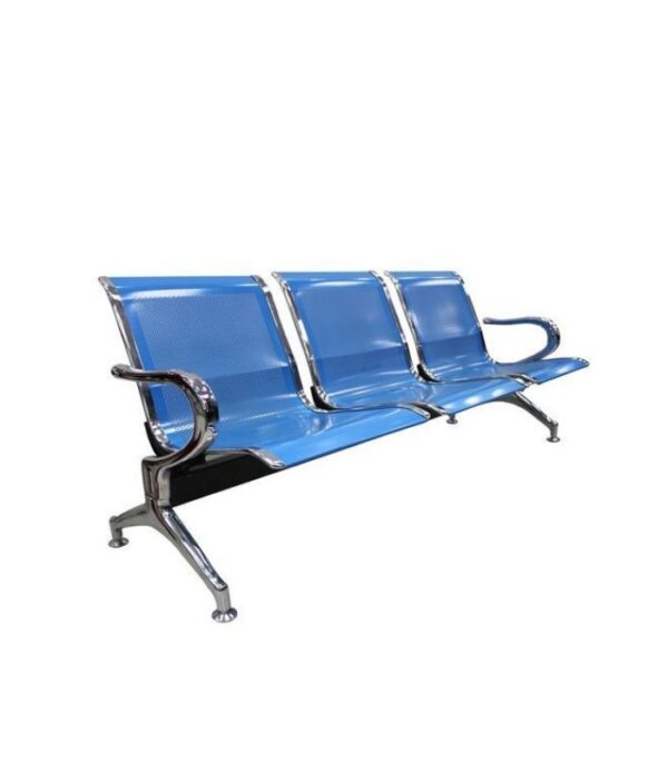 Stainless steel 3 seat waiting chair