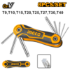 8 Pieces Pocket Torx Keys - HHK14083