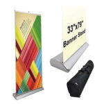 Big base pull up banner stand