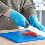 100 Disposable Blue Nitrile Food Gloves