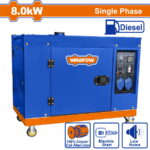 WADFOW 8000W Silent Single Phase Diesel Generator - WDG2A100