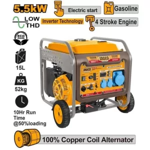5.5KW Open-Frame Inverter Gasoline Generator - GEIF55001