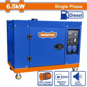 6500W Wadfow Single Phase Silent Diesel Generator - WDG2A80