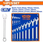14 Pcs Combination spanner set (6-32 mm) - WSP1M14