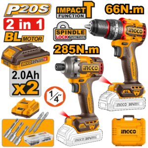 20V Lithium-Ion Cordless 2 Pieces Combo Kit - CKLI20277