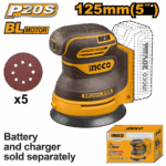 5" 20V Lithium-Ion Cordless Random Orbit Sander - CROSLI2002