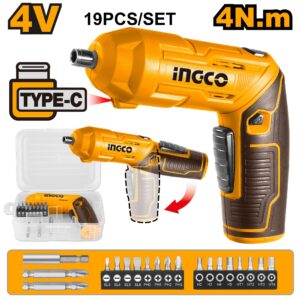 4V Lithium-Ion Cordless Screwdriver with Adjustable Handle & Work Light – CSDLI0442