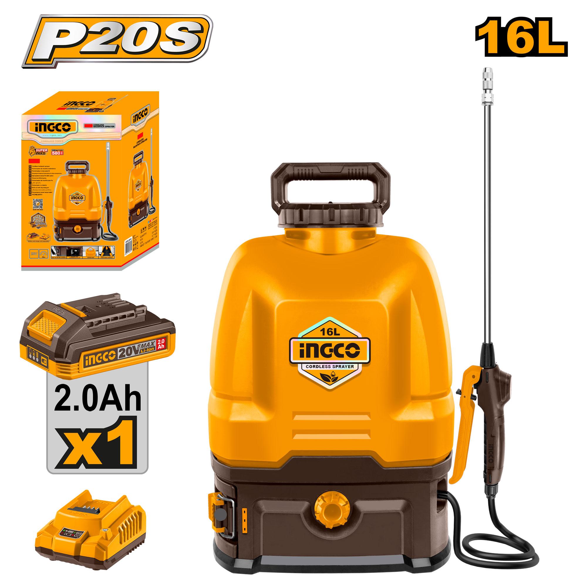 20V Cordless Knapsack Sprayer with 16L Tank – CSPLI20162