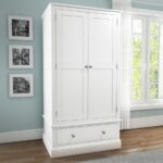 WOODEN WHITE WARDROBE