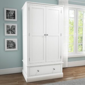 WOODEN WHITE WARDROBE