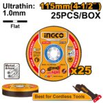 25PCs Ultra-Thin Metal Cutting Disc Set 115mm x 1.0mm – MCD11011525
