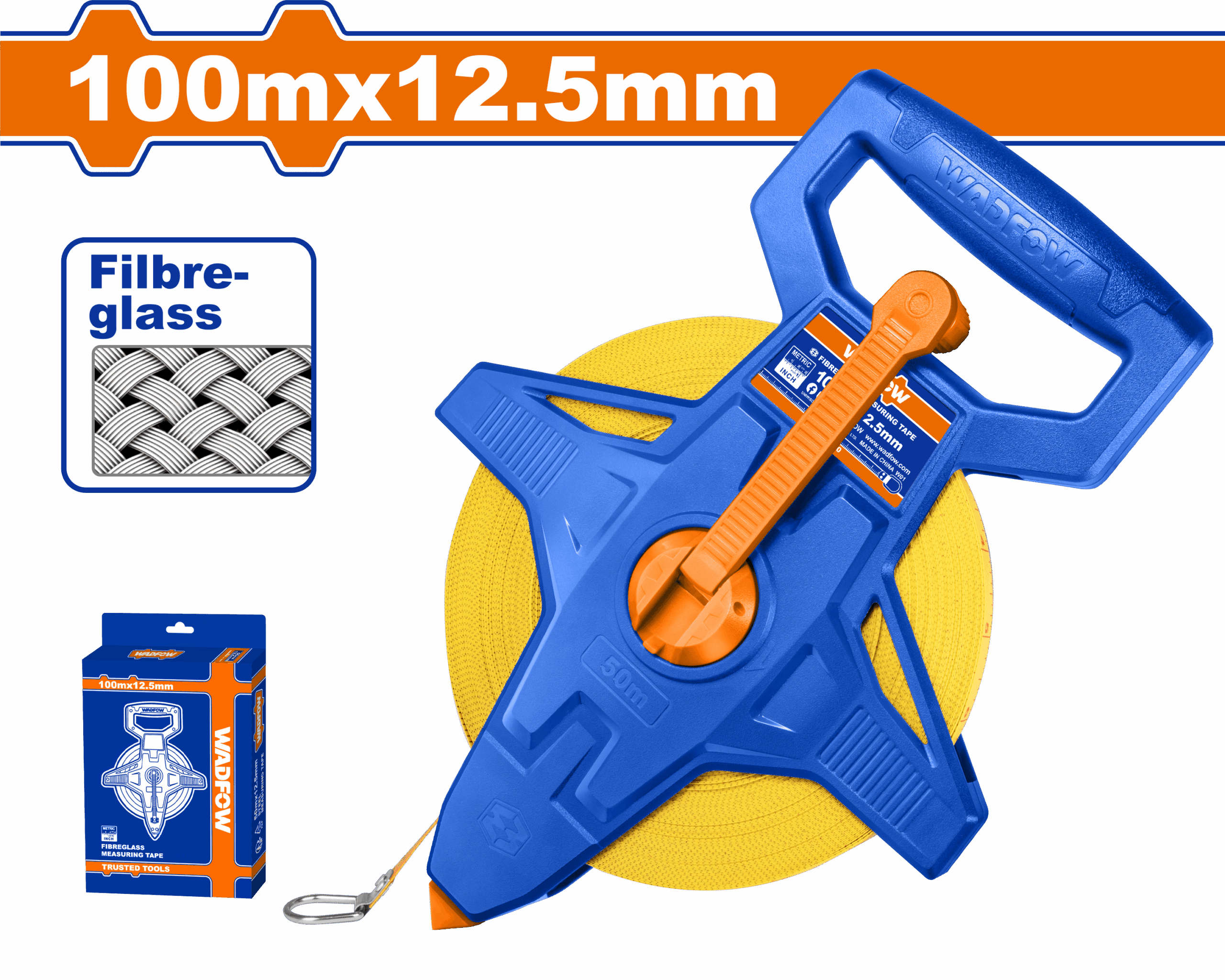 100m Fiberglass Measuring Tape - WMT25100