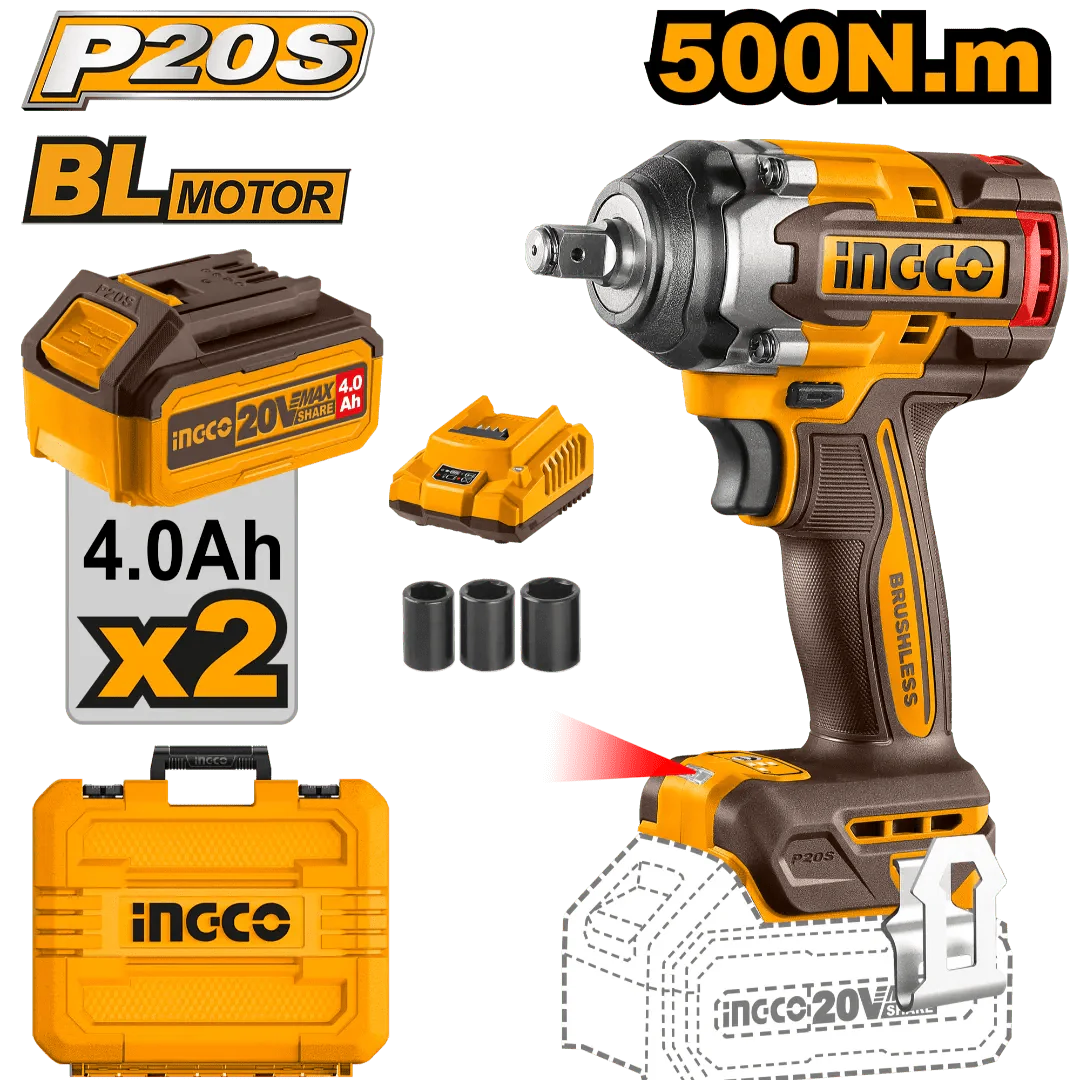 500Nm Lithium-Ion Cordless Impact Wrench - CIWLI2050